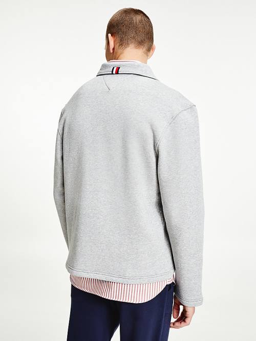 Tommy Hilfiger Icons Mock Turtleneck Relaxed Fit Pulóver Férfi Szürke | TH725PYN