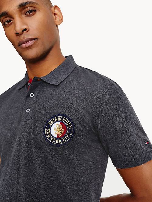 Tommy Hilfiger Icons Organic Pamut Regular Fit Póló Férfi Szürke | TH092YJE