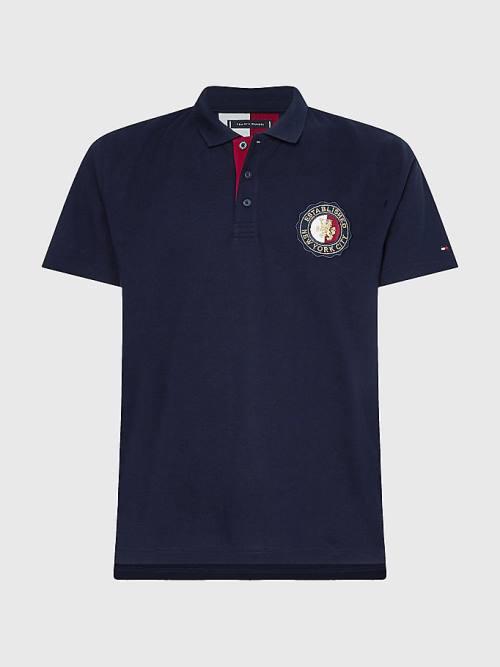 Tommy Hilfiger Icons Organic Pamut Regular Fit Póló Férfi Kék | TH568HFA