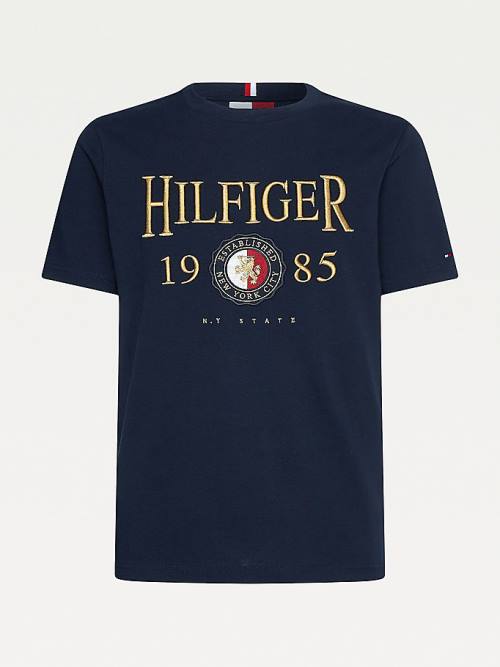 Tommy Hilfiger Icons Relaxed Fit Póló Férfi Kék | TH254XMJ