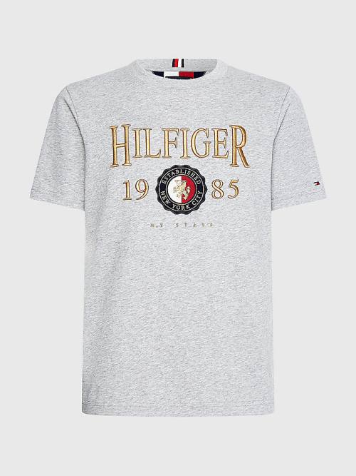 Tommy Hilfiger Icons Relaxed Fit Póló Férfi Szürke | TH386ZMO