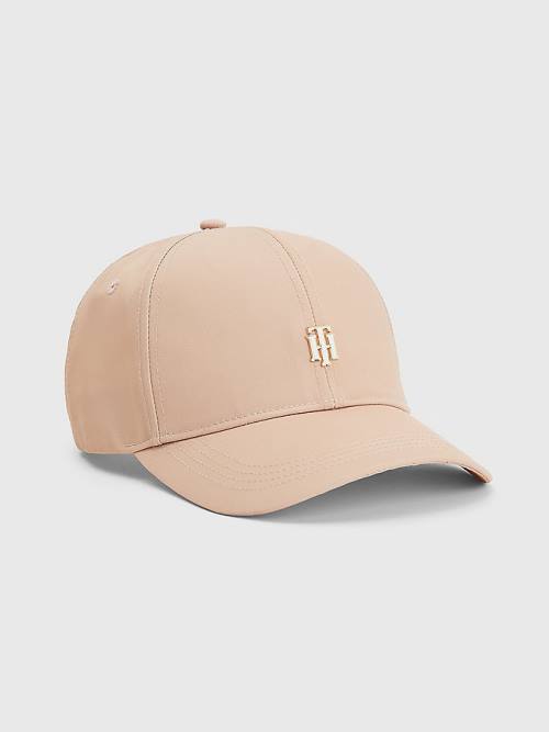 Tommy Hilfiger Interlock Plaque Cap Kalap Női Bézs | TH483XBQ