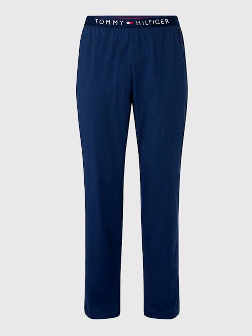 Tommy Hilfiger Jersey Loungewear Pants Pizsama Férfi Kék | TH841JFN