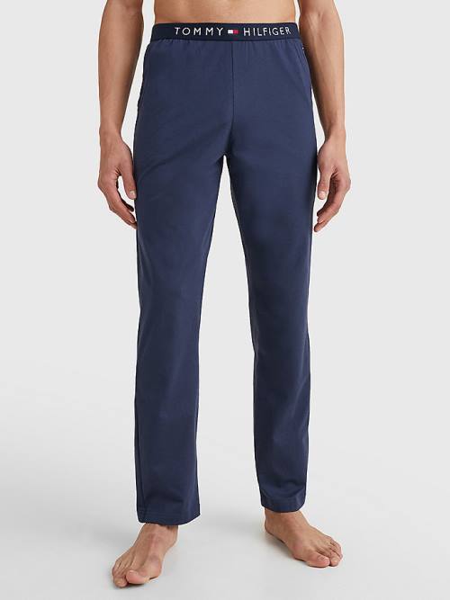 Tommy Hilfiger Jersey Loungewear Pants Pizsama Férfi Kék | TH841JFN