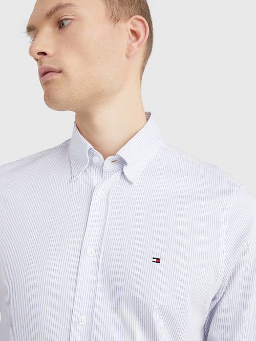 Tommy Hilfiger Jersey Slim Fit Stripe Ingek Férfi Kék | TH584WNX