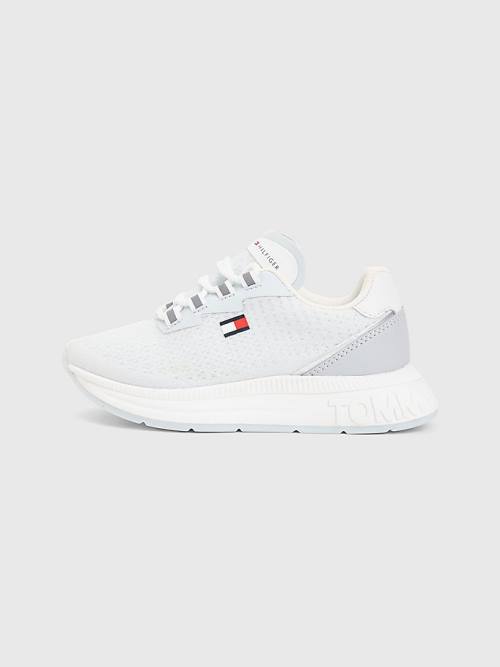 Tommy Hilfiger Knit Low-Top Flag Tornacipő Lány Kék | TH561KOI