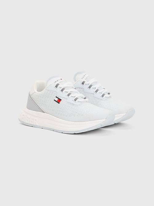 Tommy Hilfiger Knit Low-Top Flag Tornacipő Lány Kék | TH561KOI