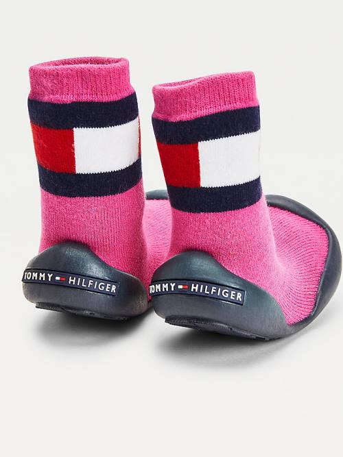 Tommy Hilfiger Knitted Papucs Bakancs Lány Rózsaszín | TH124SUI