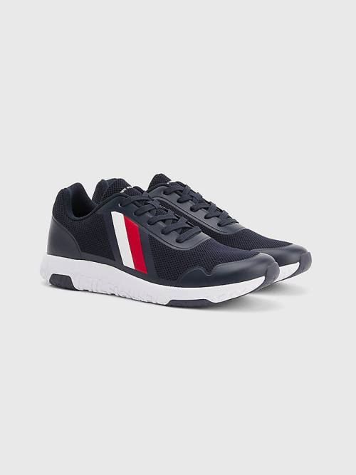 Tommy Hilfiger Könnyű Knit Tornacipő Férfi Kék | TH835GUV