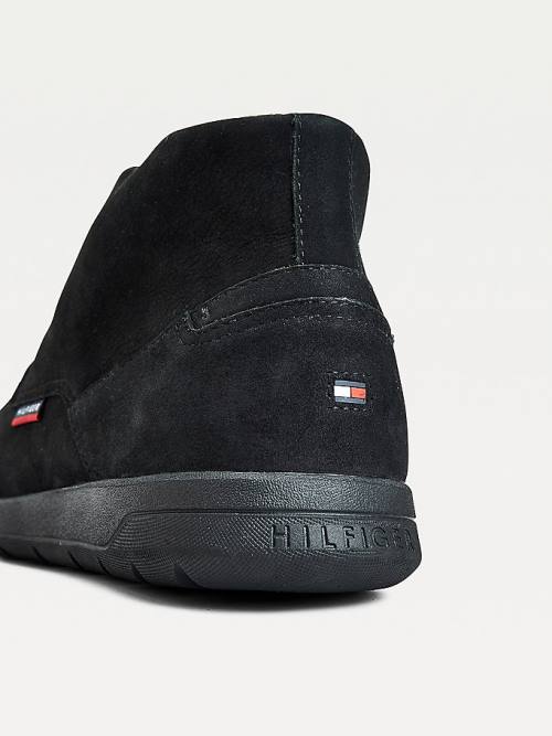 Tommy Hilfiger Könnyű Nubuck Hybrid Bakancs Férfi Fekete | TH075PRE