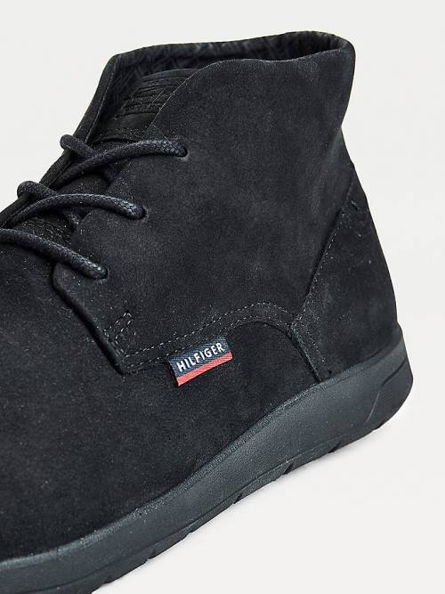 Tommy Hilfiger Könnyű Nubuck Hybrid Bakancs Férfi Fekete | TH075PRE