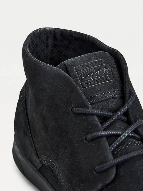 Tommy Hilfiger Könnyű Nubuck Hybrid Bakancs Férfi Fekete | TH075PRE