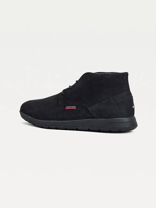 Tommy Hilfiger Könnyű Nubuck Hybrid Bakancs Férfi Fekete | TH075PRE