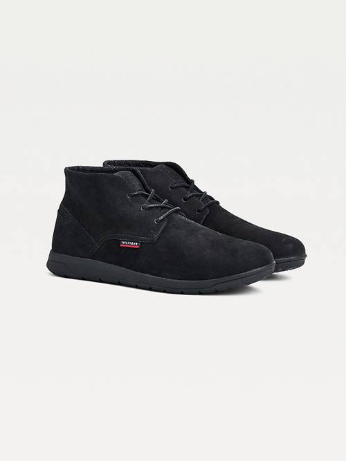 Tommy Hilfiger Könnyű Nubuck Hybrid Bakancs Férfi Fekete | TH075PRE