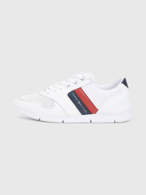 Tommy Hilfiger Könnyű Perforated Bőr Tornacipő Női Piros | TH457TBM