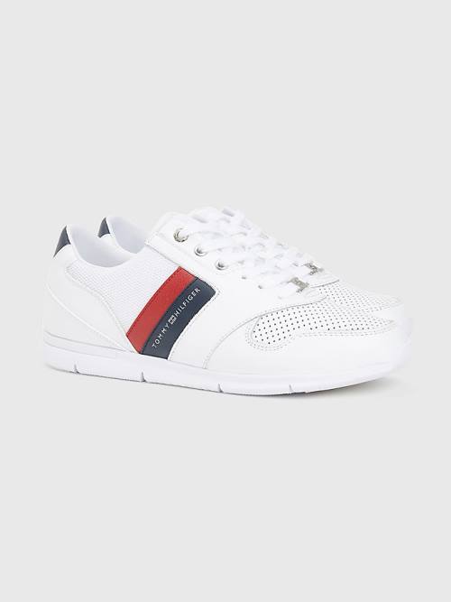 Tommy Hilfiger Könnyű Perforated Bőr Tornacipő Női Piros | TH457TBM