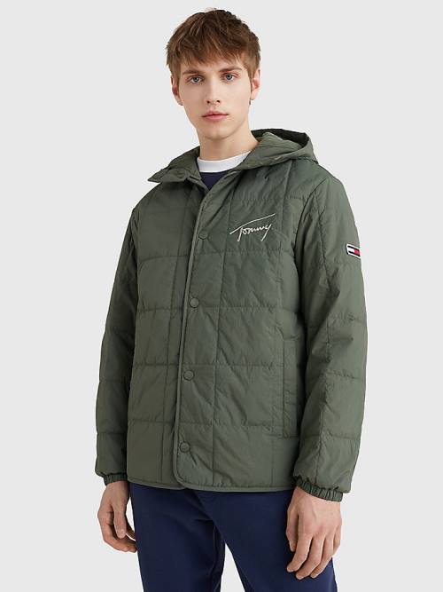 Tommy Hilfiger Könnyű Quilted Kabát Férfi Zöld | TH461CLH