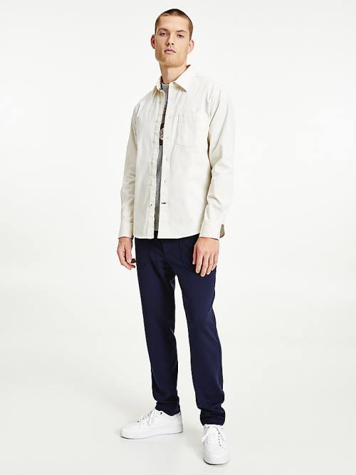 Tommy Hilfiger Könnyű Twill Regular Fit Overshirt Ingek Férfi Fehér | TH875WNZ