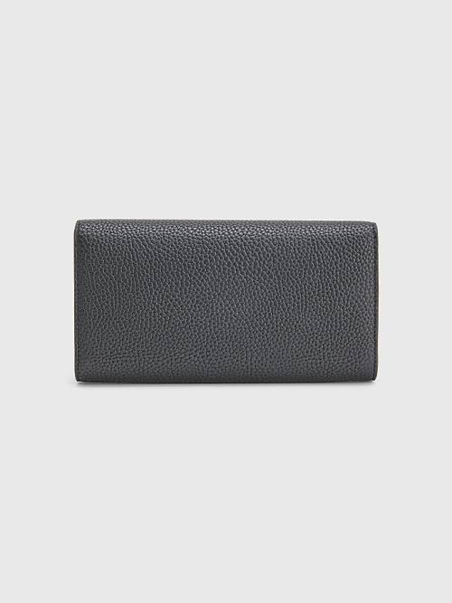 Tommy Hilfiger Large Flap Pénztárca Női Fekete | TH387WSD