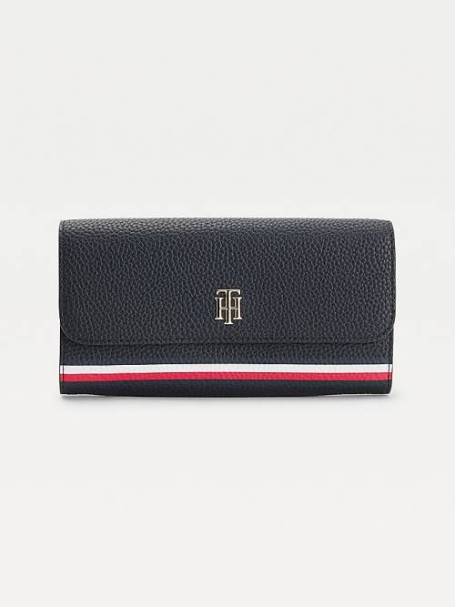 Tommy Hilfiger Large Signature Pénztárca Női Kék | TH956GSZ