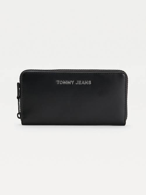 Tommy Hilfiger Large Zip-Around Pénztárca Női Fekete | TH235ORJ