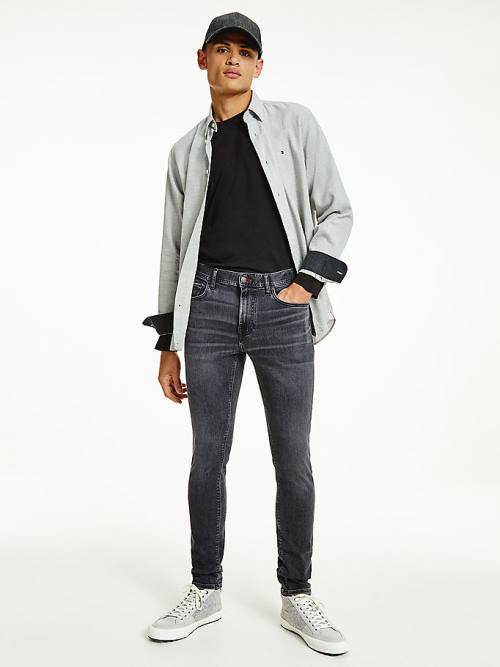 Tommy Hilfiger Layton Extra Slim Faded Black Farmer Férfi Denim | TH147MSO