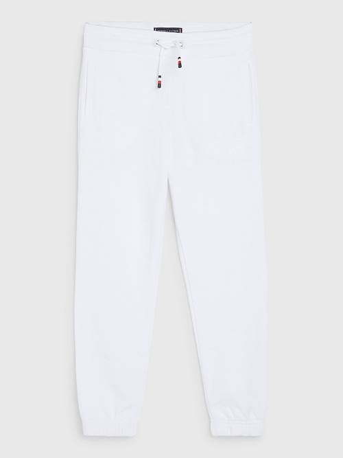 Tommy Hilfiger Logo Drawstring Joggers Nadrág Fiú Fehér | TH327FCV