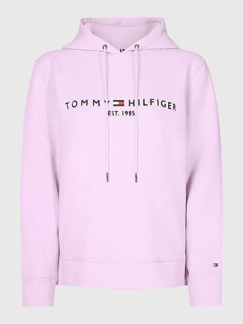 Tommy Hilfiger Logo Drawstring Regular Fit Kapucnis Pulóver Női Lila | TH768FAO