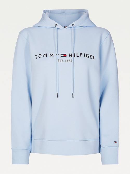 Tommy Hilfiger Logo Drawstring Regular Fit Kapucnis Pulóver Női Kék | TH865YCR