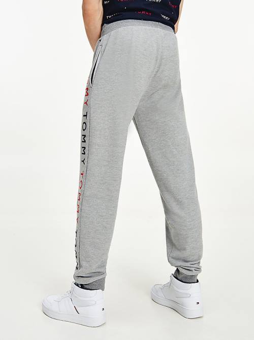 Tommy Hilfiger Logo Embroidery Joggers Pizsama Férfi Szürke | TH430VKD