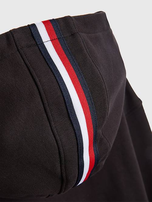 Tommy Hilfiger Logo Embroidery Kapucnis Pulóver Fiú Fekete | TH425IUN