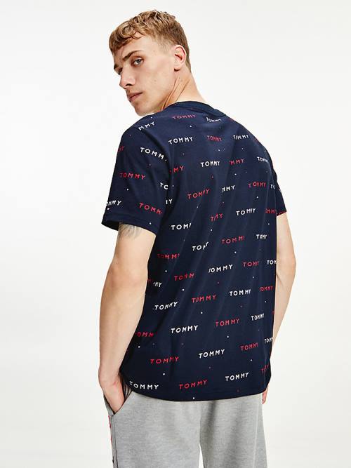 Tommy Hilfiger Logo Embroidery Pizsama Férfi Kék | TH581EBG