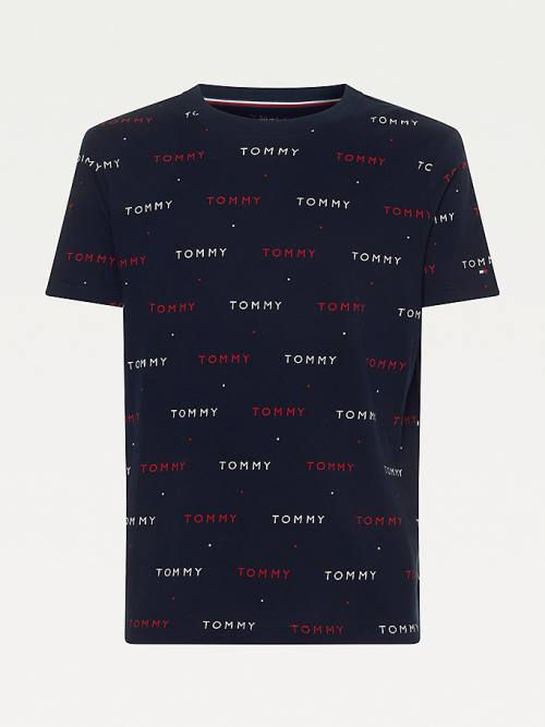 Tommy Hilfiger Logo Embroidery Pizsama Férfi Kék | TH581EBG