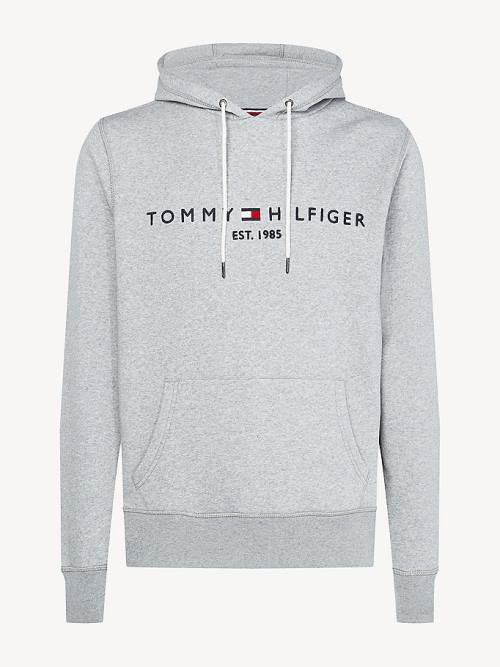 Tommy Hilfiger Logo Flex Fleece Kapucnis Pulóver Férfi Szürke | TH681APZ