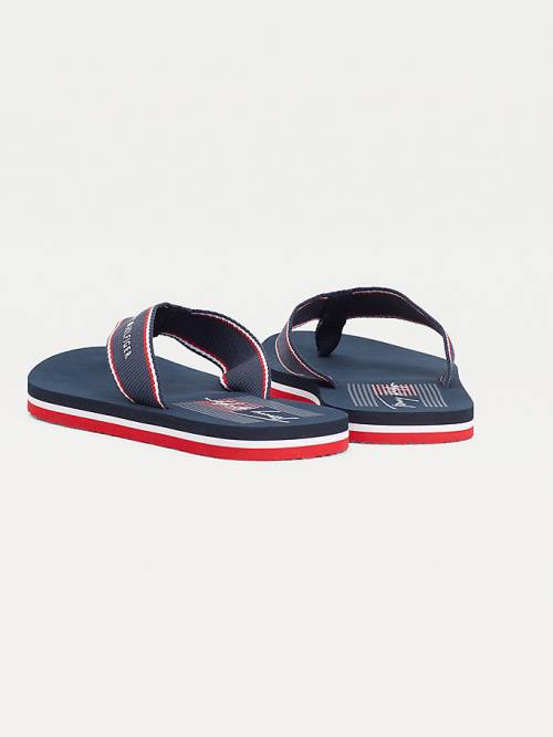 Tommy Hilfiger Logo Flip Flops Szandál Női Kék | TH479UHC