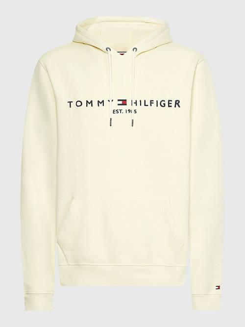 Tommy Hilfiger Logo Kapucnis Pulóver Férfi Sárga | TH280EDN