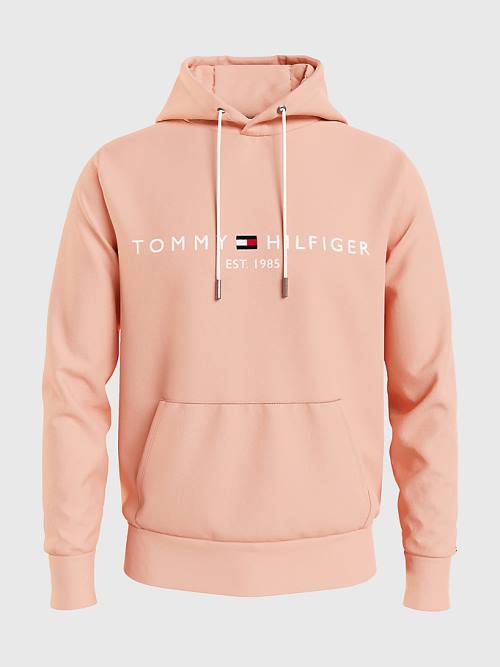 Tommy Hilfiger Logo Kapucnis Pulóver Férfi Narancssárga | TH537EJQ