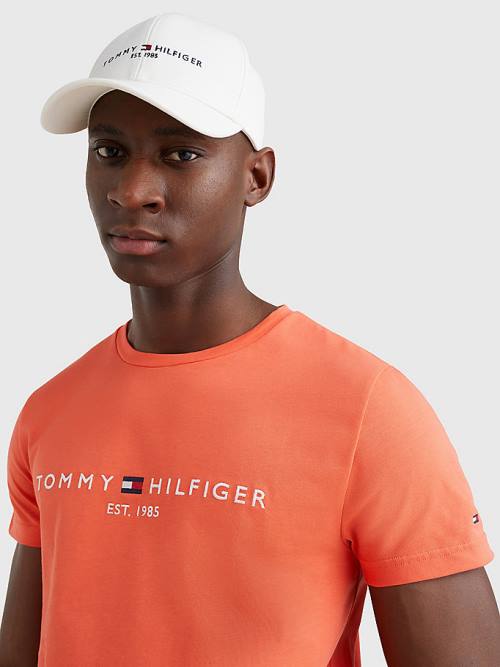 Tommy Hilfiger Logo Póló Férfi Piros | TH371MOT