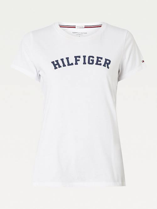 Tommy Hilfiger Logo Póló Női Fehér | TH073JPU