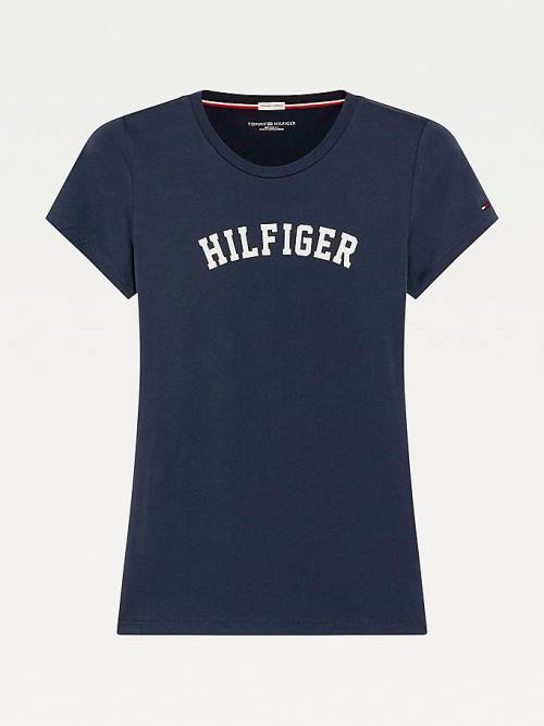 Tommy Hilfiger Logo Póló Női Kék | TH017QCA