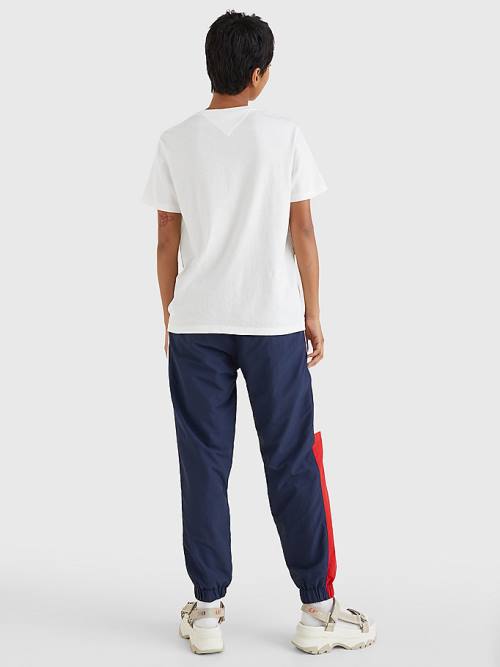 Tommy Hilfiger Logo Relaxed Fit Póló Női Fehér | TH123TAB