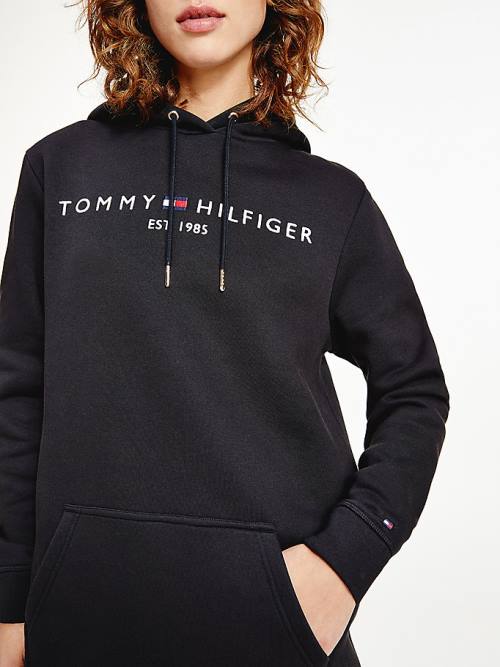 Tommy Hilfiger Logo Ruha Női Fekete | TH847AYS