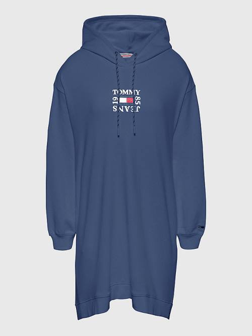 Tommy Hilfiger Logo Ruha Női Kék | TH149LXZ