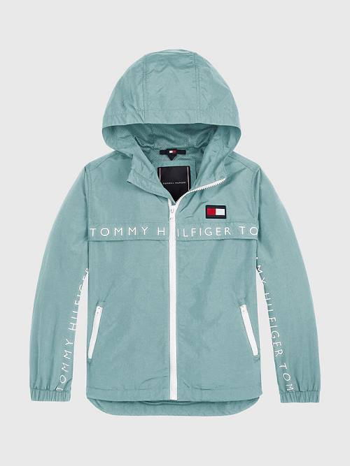 Tommy Hilfiger Logo Tape Chicago Windbreaker Kabát Fiú Kék | TH294APS