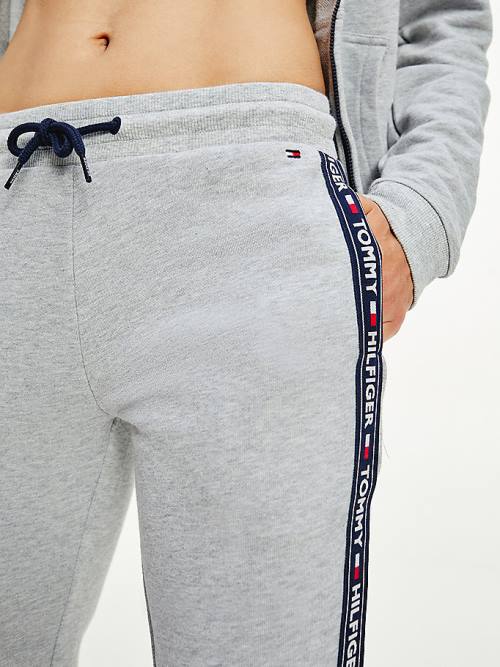 Tommy Hilfiger Logo Tape Joggers Nadrág Női Szürke | TH327OZE