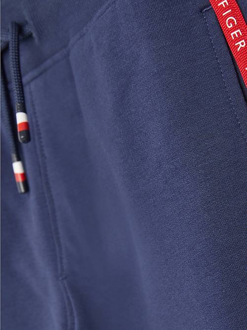 Tommy Hilfiger Logo Tape Joggers Nadrág Fiú Kék | TH758TSL