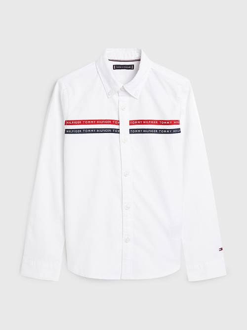 Tommy Hilfiger Logo Tape Oxford Ingek Fiú Fehér | TH479TCF