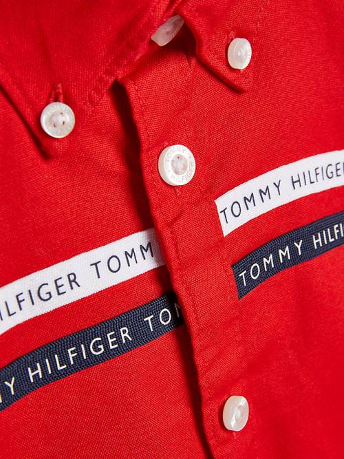 Tommy Hilfiger Logo Tape Oxford Ingek Fiú Piros | TH608SEJ