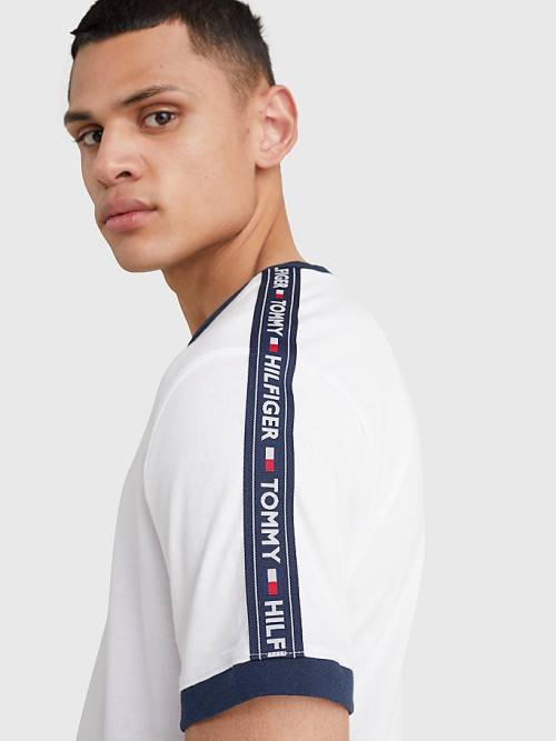 Tommy Hilfiger Logo Tape Pizsama Férfi Fehér | TH891DET