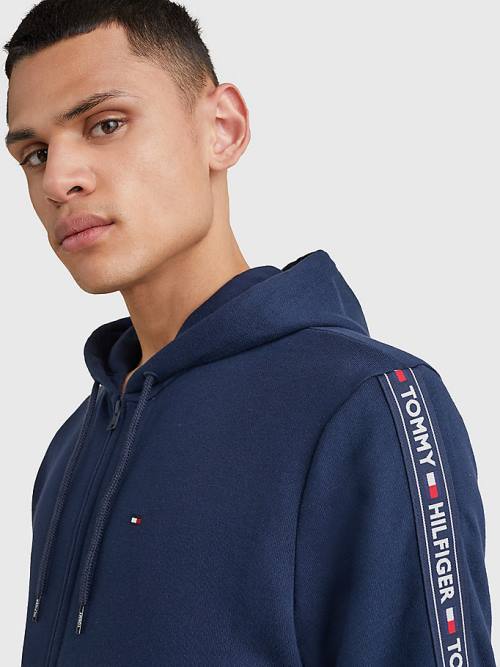 Tommy Hilfiger Logo Tape Pizsama Férfi Kék | TH615BYH